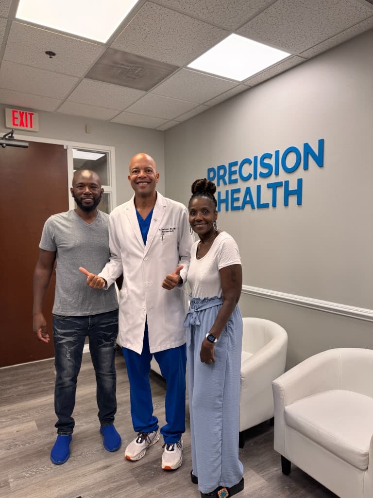 Happy patients with Dr. Brown
